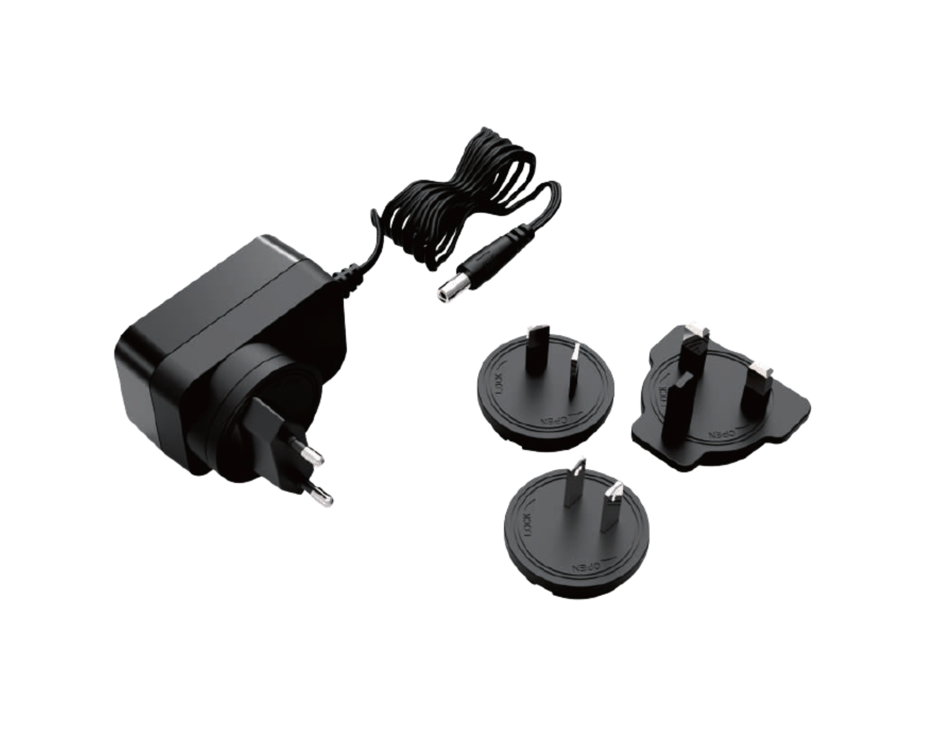 Interchangeable AC/DC Plugtop Adapter Power Supply